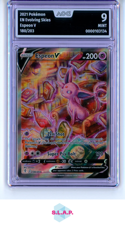 ESPEON V POKEMON 180/203 2021 EVOLVING SKIES ENGLISCH AOG 9 - Image 1
