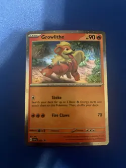 2023 Pokemon: Scarlet & Violet - GROWLITHE 024 Cosmos Holo Black Star Promo - Image 1