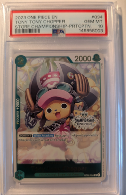 2023 ONE PIECE PROMOS STORE CHAMPIONSHIP-PARTICIPATION TONY TONY CHOPPER PSA 10 - Image 1