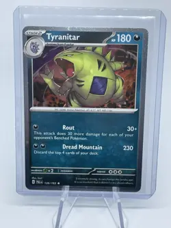 Tyranitar 135/193 Cosmos Holo Paldea Evolved Promo Pokemon Pokemon Card TCG Rare - Image 1