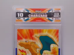 1998 Topps Pokemon TV Anime Edition Card #6 Charizard GMG Graded GEM MINT 10 ! - Image 2