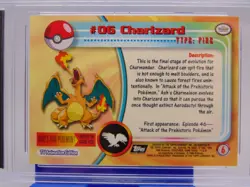 1998 Topps Pokemon TV Anime Edition Card #6 Charizard GMG Graded GEM MINT 10 ! - Image 5
