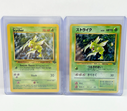 Vintage Pokemon Scyther Jungle English 26/64 & Japanese 123 Card Lot - Image 2