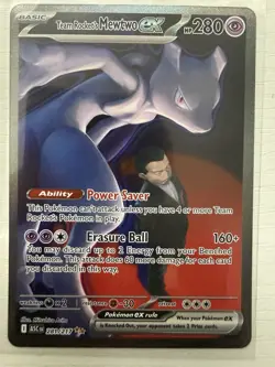 Team Rocket's Mewtwo Ex-281/217-SIR-Ascended Heroes-Pokemon Card-NM-English - Image 1