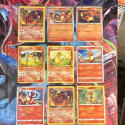 Nintendo Pokemon TCG 9-Card Lot: Charmander Charmeleon Dark Charmeleon - Image 1