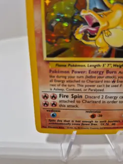 Pokemon TCG Charizard 1996 Halo Base Set Holo Rare #4 NM Condition Vintage Card - Image 4