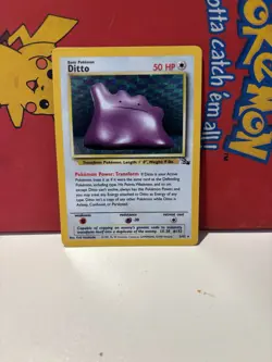 Pokemon TCG Ditto 3/62 Fossil Holo Rare Unlimited Trading Card - Image 1