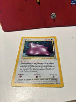 Pokemon TCG Ditto 3/62 Fossil Holo Rare Unlimited Trading Card - Image 2