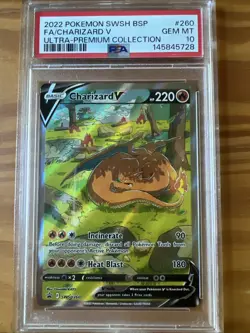 PSA 10 GEM MINT Charizard V SWSH260 UPC ALTERNATE ART PROMO Pokemon Card - Image 1