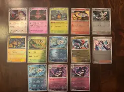 13 Assorted Poke Ball Black Bolt White Rare Reve Holo Pokemon Cards - Image 1