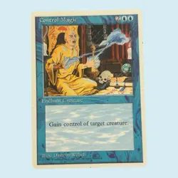 Control Magic, 4th Edition, LP Light Play, Magic the Gathering MTG - Image 1