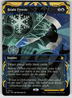 Brain Freeze Rare Secrets of Strixhaven: Mystical Archive 13 MTG Near Mint 2026 - Image 1