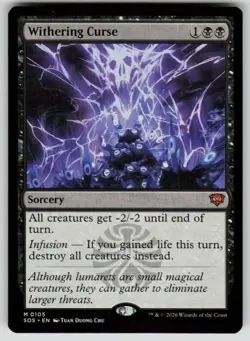 Withering Curse Mythic Secrets of Strixhaven 105 MTG Near Mint 2026 - Image 1