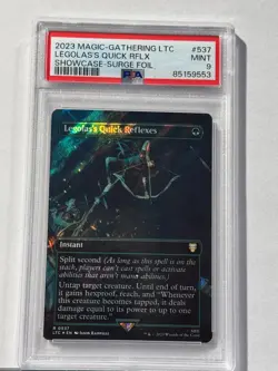 2023 MTG LOTR Legolas's Quick Reflexes Borderless Surge Foil PSA 9 Commander - Image 1
