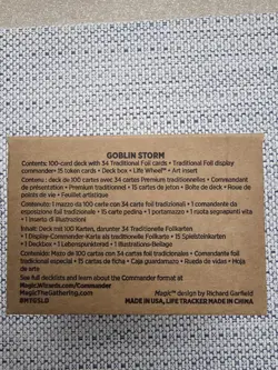MTG Secret Lair Commander Deck: Goblin Storm – Sealed/New Goblinstorm - Image 5
