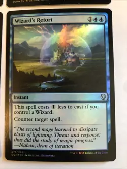 Wizard’s Retort Foil X4 Dominaria NM Cond Pics Front/back - Image 2