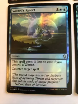 Wizard’s Retort Foil X4 Dominaria NM Cond Pics Front/back - Image 3
