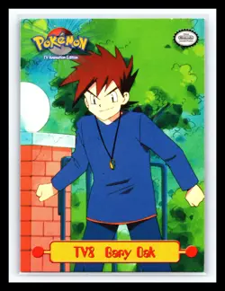 💥 1999 Topps Pokemon TV Animation Edition Series 1 Gary Oak #TV8 - Image 1