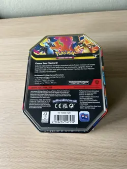 SEALED Mega Charizard X ex Tin Pokemon TCG Mega Evolution Phantasmal Flames - Image 2
