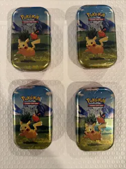 (LOT OF 4) Pokemon TCG Mega Evolutions Ascended Heroes Mini Tins Set NEW SEALED! - Image 1
