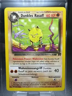 2000 POKEMON TCG DUNKLES RASAFF Dark Primeape Team Rocket 43/82 German - Image 1