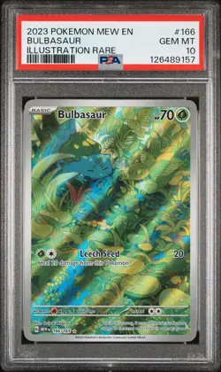 2023 Pokemon Mew EN-151 Bulbasaur PSA 10 #166 - Image 1