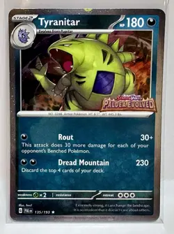 Tyranitar - 135/193 Pokemon Paldea Evolved Premium Collection Stamped Promo Card - Image 1