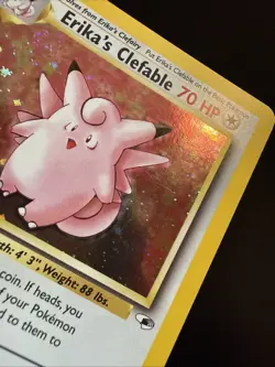 Erika’s Clefable 3/132 Holo Rare Gym Heroes Pokemon - Image 3