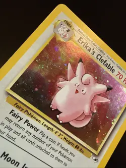 Erika’s Clefable 3/132 Holo Rare Gym Heroes Pokemon - Image 4