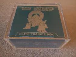 Factory Sealed Pokemon Steam Siege Elite Trainer Box With Acrylic Case - Image 1
