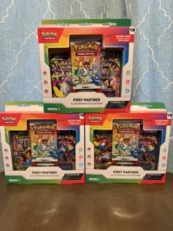 Pokemon First Partner Illustration Collection Set of 3 - Sealed - Image 1