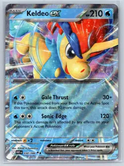 KELDEO EX 030/086 DOUBLE RARE WHITE FLARE POKEMON HOLO NM - Image 1