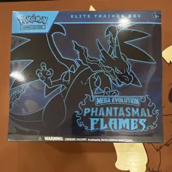 Pokemon TCG Mega Evolution Phantasmal Flames Elite Trainer Box 2025 - Image 1