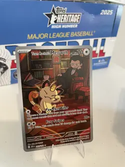 Team Rocket’s Meowth Destined Rivals Illustration Rare Holo 🔥 Pokemon - Image 1