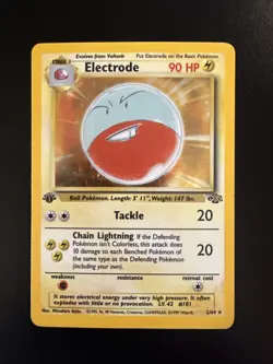 Electrode 2/64 Jungle Holo Rare 1st Edition Pokemon - Image 1