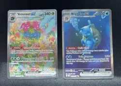 Blastoise EX 200/165 Venusaur EX 198/165 SIR Pokemon 151 2 Card Lot TCG SV - Image 1