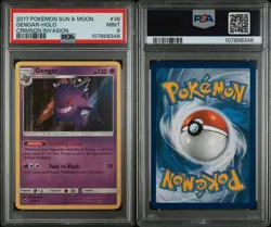 2017 POKEMON SUN & MOON CRIMSON INVASION GENGAR HOLO 38/111 PSA 9 - Image 5