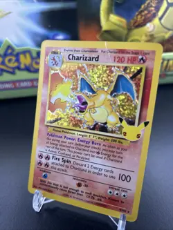 Pokemon TCG CCG Card Single - CHARIZARD 4/102 - Holographic Rare - Celebration B - Image 1