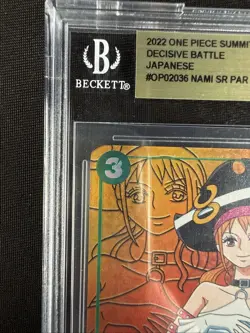 Nami 2022 One Piece Summit Decisive Battle JPN Secret Rare #OPO2036 BGS 9.5 - Image 2