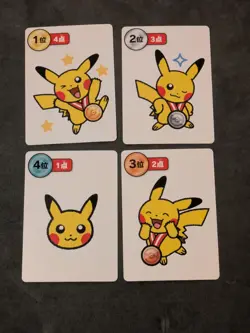 Pokemon Center Taruka Pikachu 1st 2nd 3rd 4th Red Japanese Playing Card game - Image 1