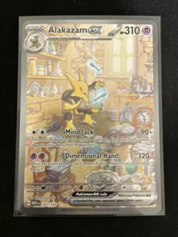Pokemon S&V 151 ALAKAZAM EX SIR Special Illustration Card 201/165 CLEAN BACK - Image 1