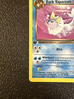POKEMON Card TEAM ROCKET 1st Edition DARK VAPOREON #45/82 Uncommon NEAR MINT NM - Image 4