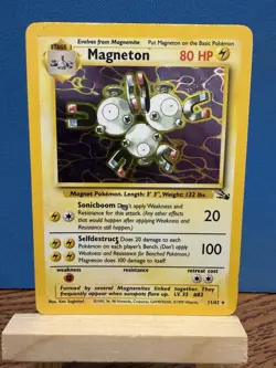 Pokemon TCG Magneton 11/62 Fossil Holo Rare WOTC Vintage Card - Image 1