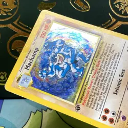 Machamp COSMOS Holo Rare 8/102 Base Set 1st Edition HP English Pokemon Card - Image 4