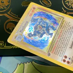 Machamp COSMOS Holo Rare 8/102 Base Set 1st Edition HP English Pokemon Card - Image 5