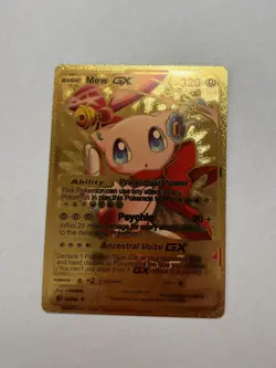 Mew GX Gold Foil Display Card Fan Art Display Card NM/M - Image 1