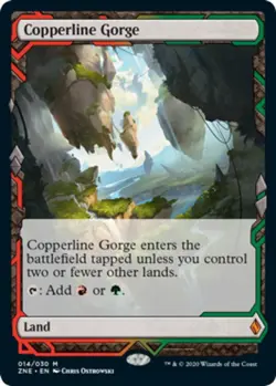 1x Copperline Gorge - Foil Light Play, English Zendikar Rising Expeditions MTG M - Image 1