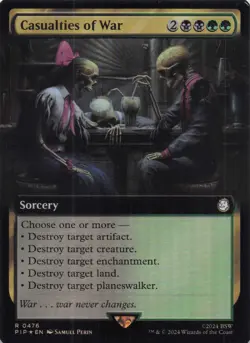 Casualties of War (Extended Art) NM Foil Fallout #476 Rare MTG - Image 1