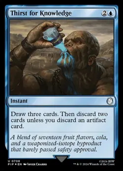 MTG Thirst for Knowledge - Surge Foil, Fallout, Near Mint, English - Image 1