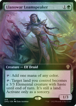 MTG Llanowar Loamspeaker Extended Art Foil ** Dominaria United ** English - Image 1